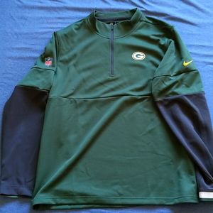 Nike Green Bay Packers 1/4-Zip, Green, L